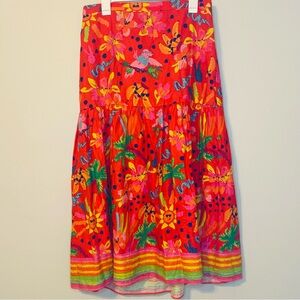 Colorful Floral Beachy Maxi Skirt